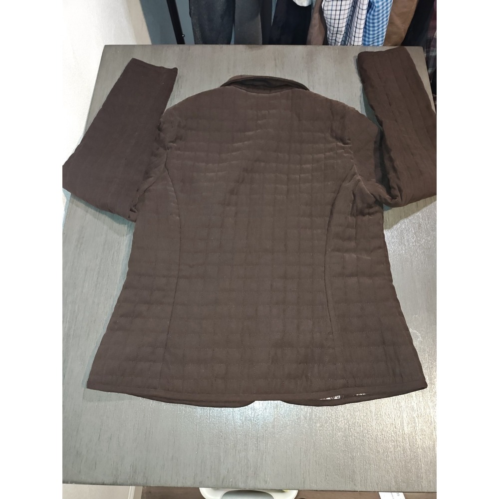 Briggs New York Woman's Brown quilted jacket,Snap Button,Size 12 - Picture 3 of 9